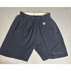 Champion Authentic Elastic Waist Navy Blue Shorts Size M Vintage 90’s Workout